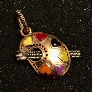 🆕Listing! Brighton Life is Art charm Gold paint palette Hearts in six colors